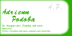 adrienn podoba business card